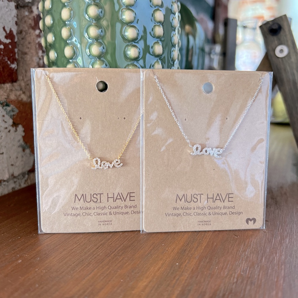 Dainty Love Script Necklace